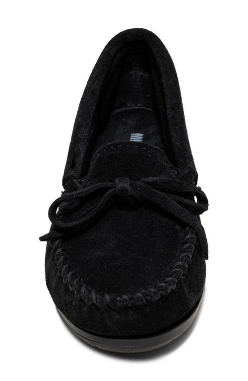 Shop Minnetonka Tie Slipper In Black