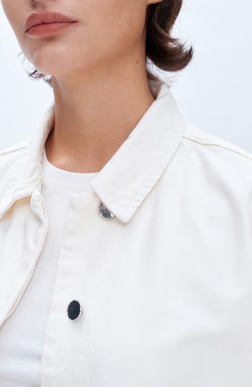 Shop Bayeas Oversize Denim Jacket In White