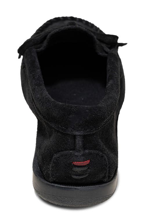 Shop Minnetonka Tie Slipper In Black