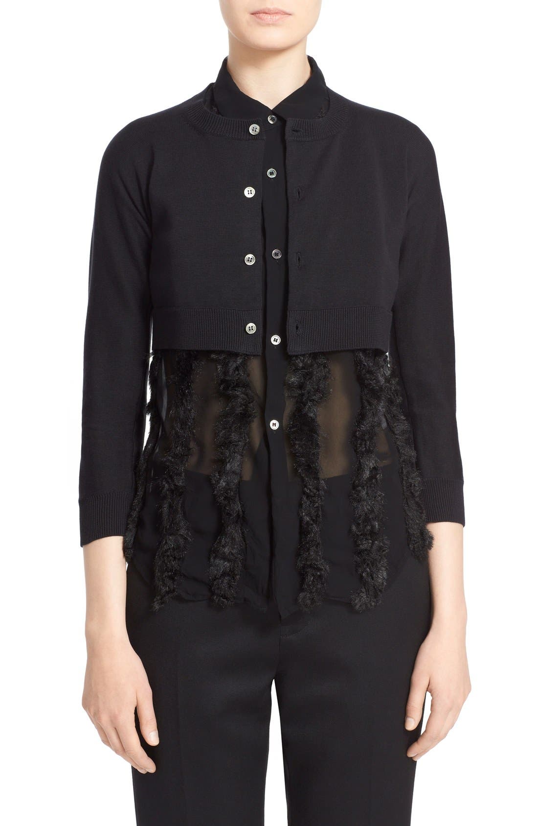 Comme des Garçons Cotton Crop Cardigan Nordstrom