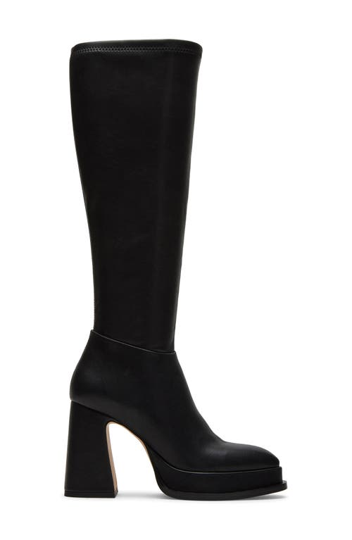 Shop Steve Madden Myndie Knee High Platform Boot In Black