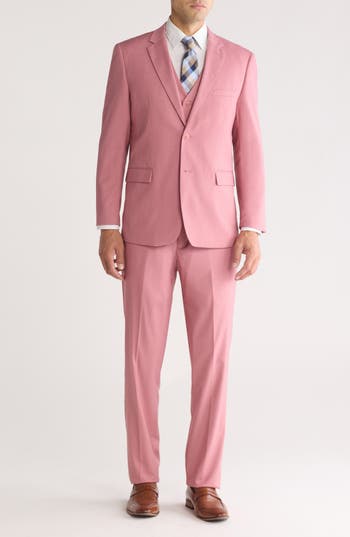 Braveman Classic Fit 3-piece Suit In Rose