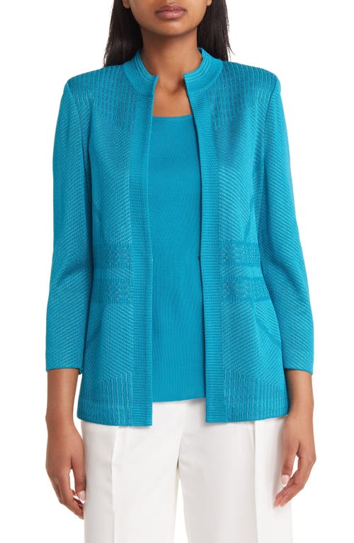 Misook Textured Knit Jacket in French Blue at Nordstrom, Size Medium