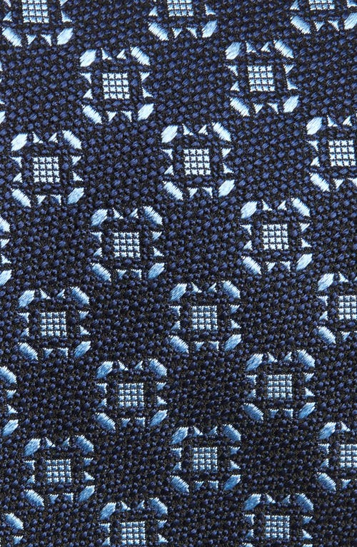 Shop Zegna Ties Couture Geo Silk Tie In Navy