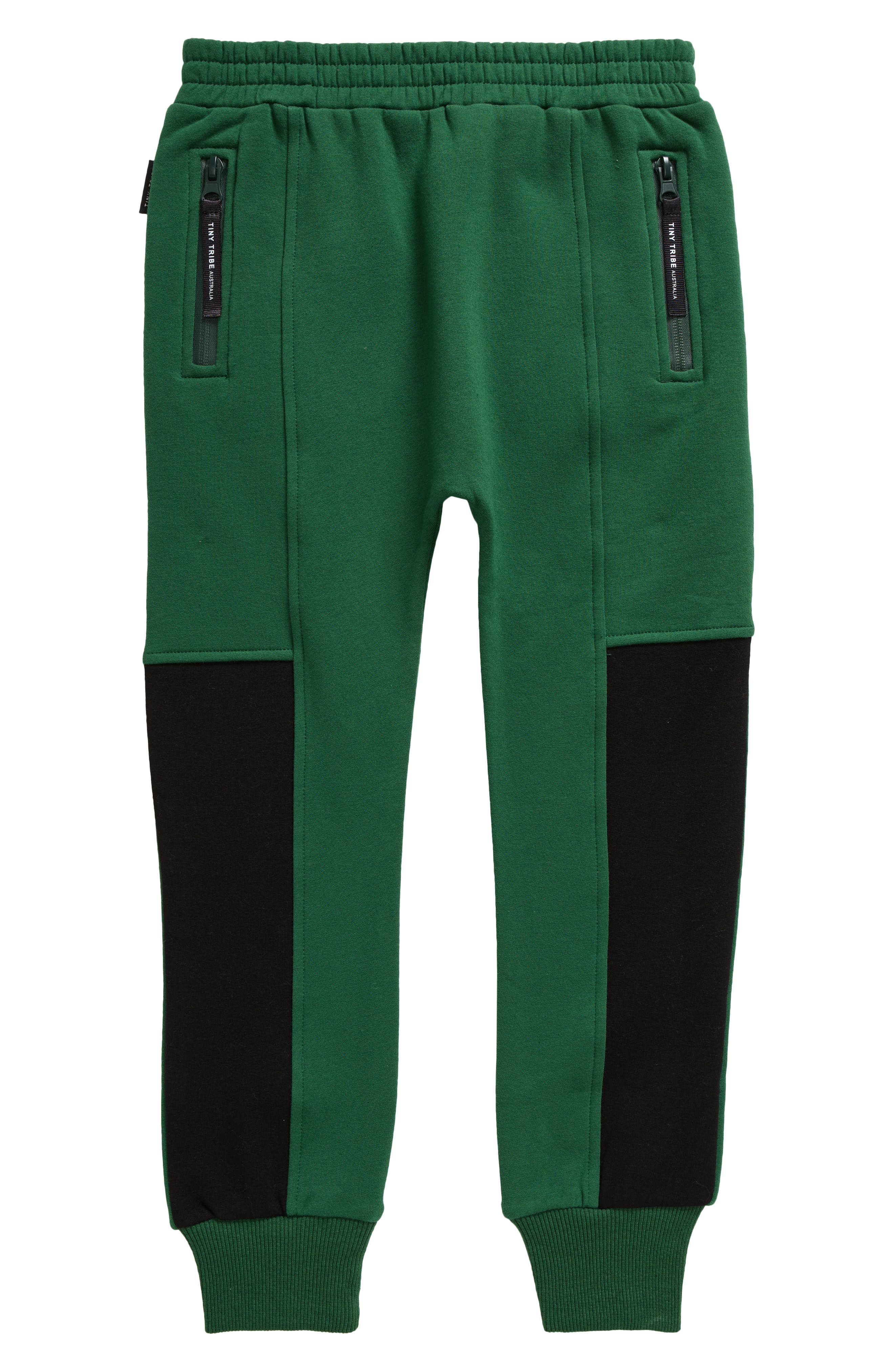 TINY TRIBE Kids' Segment Joggers in Forest Green 