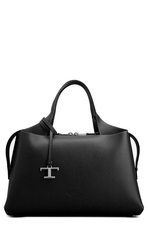 Shop Tod's Medium Leather Tote In Nero