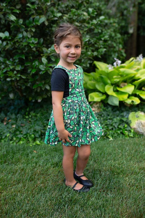 Worthy Threads Pinafore Dress In Green