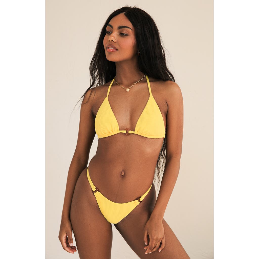 Dippin Daisys Halle Cheeky Bikini Bottom In Sunshine Waffle