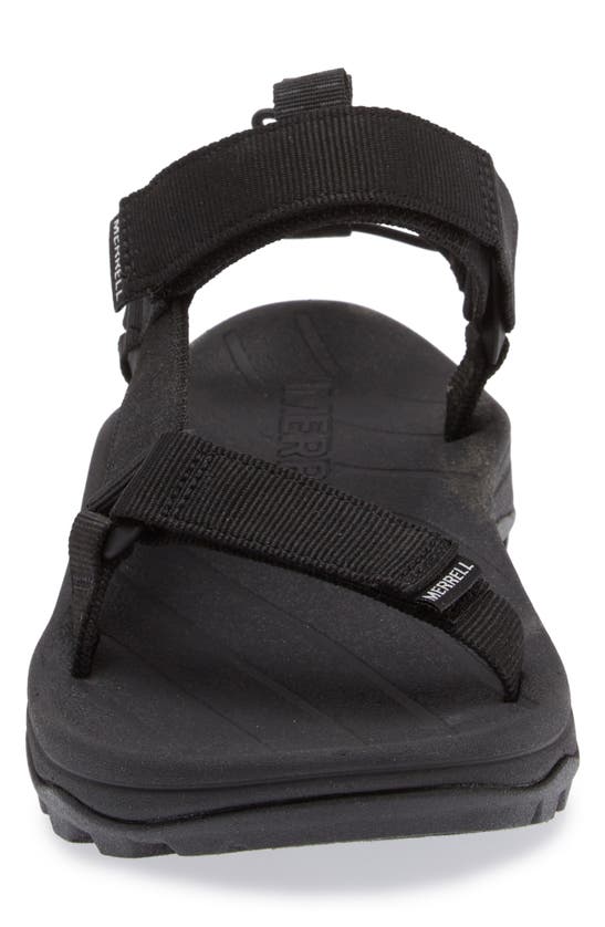 Shop Merrell Speed Fusion Web Strap Hiking Sandal In Black
