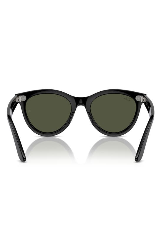 Ray Ban Wayfarer Way Sunglasses Black Frame Green Lenses 54-21 In Black