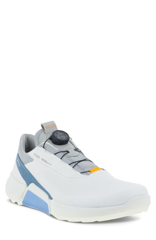 Ecco Biom® H4 Boa® Waterproof Golf Shoe In White/retro Blue