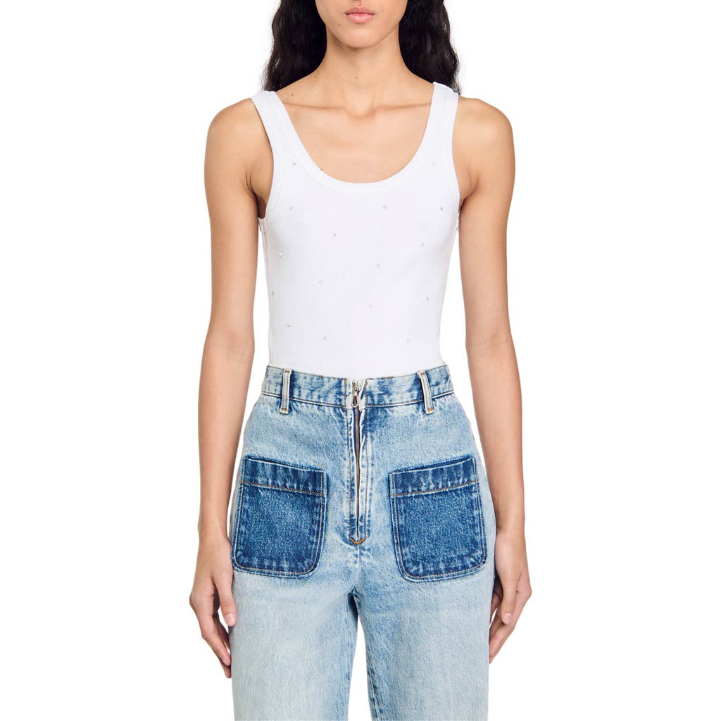 Sandro Astrale Tank Top In White