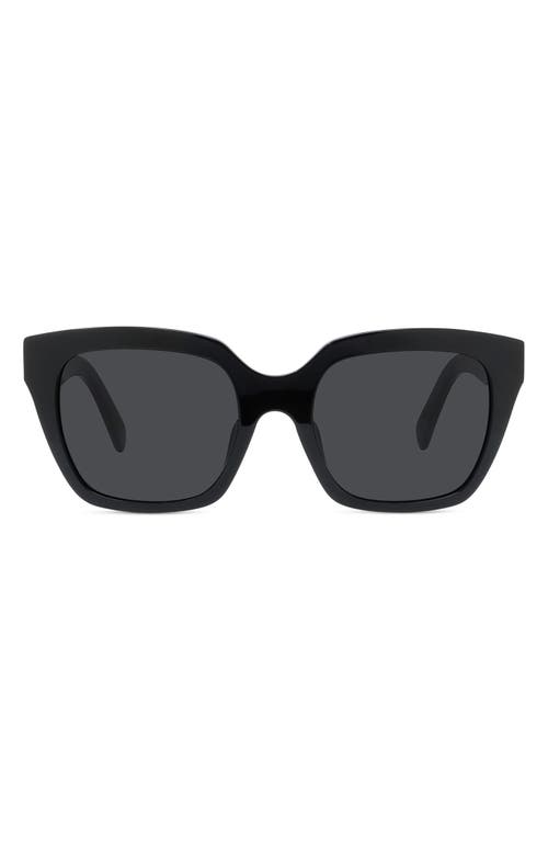 Celine Monochroms Cl 40198f 01a Butterfly Sunglasses In Shiny Black/smoke