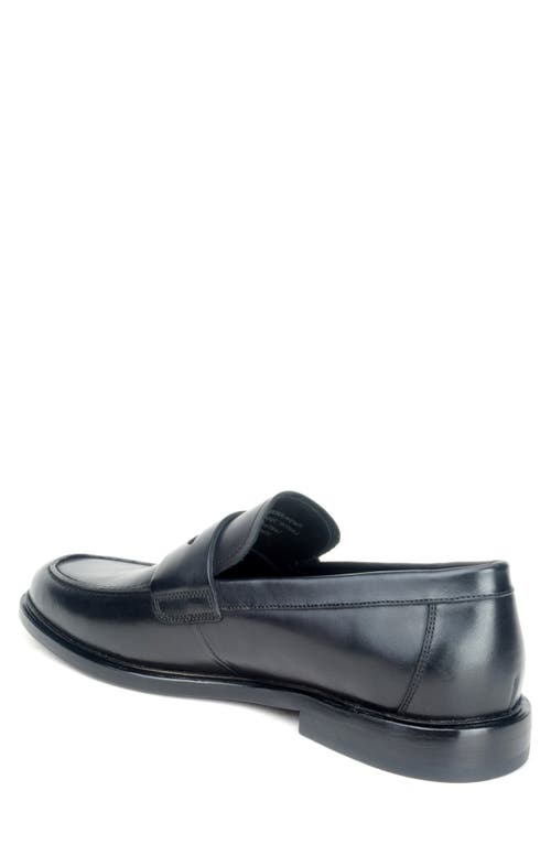 Shop Warfield & Grand Harper Moc Toe Penny Loafer In Black