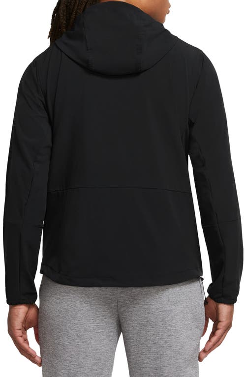 Nike Unlimited Water Repellent Hooded Versatile Jacket In Black/black/black