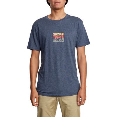 Rvca Overlap Graphic T-Shirt, Blue