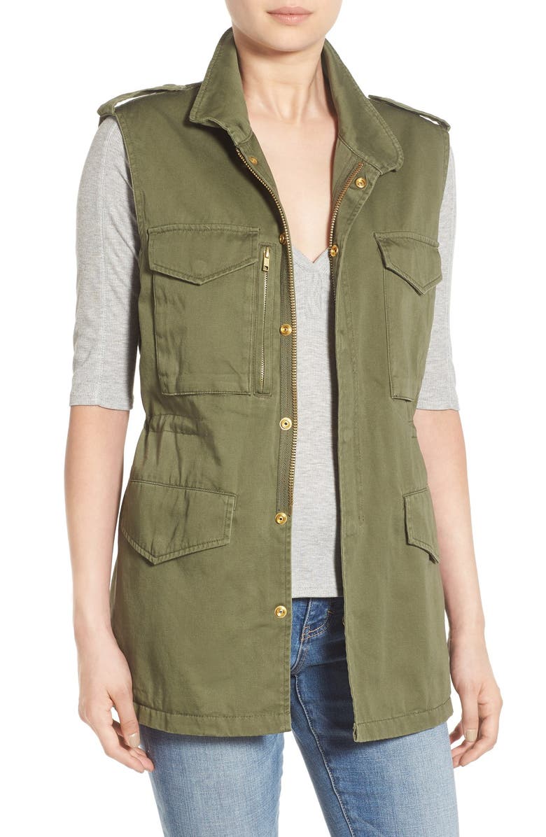 THREAD & SUPPLY Utility Vest, Main, color, OLIVE