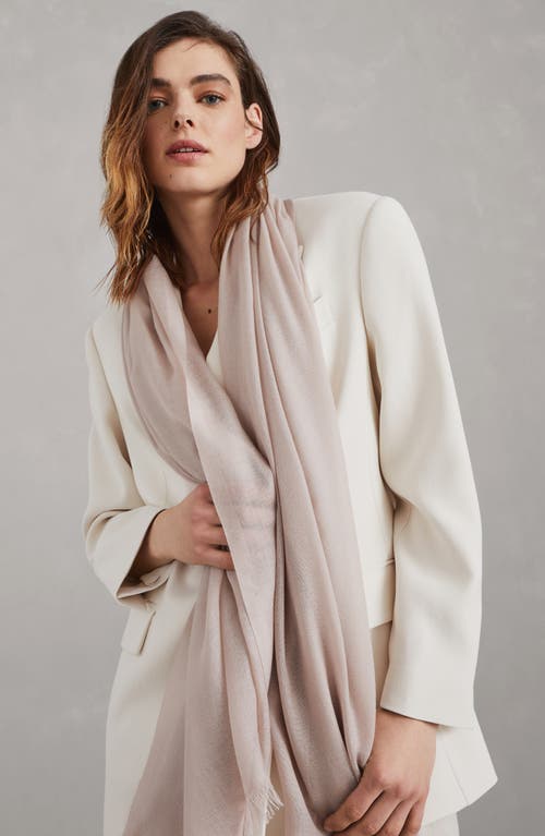 Shop Brunello Cucinelli Cashmere And Silk Scarf In Light Pink