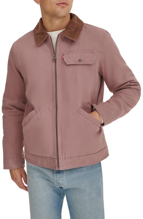 levi's Corduroy Collar Workwear Jacket in Mauve Comb 