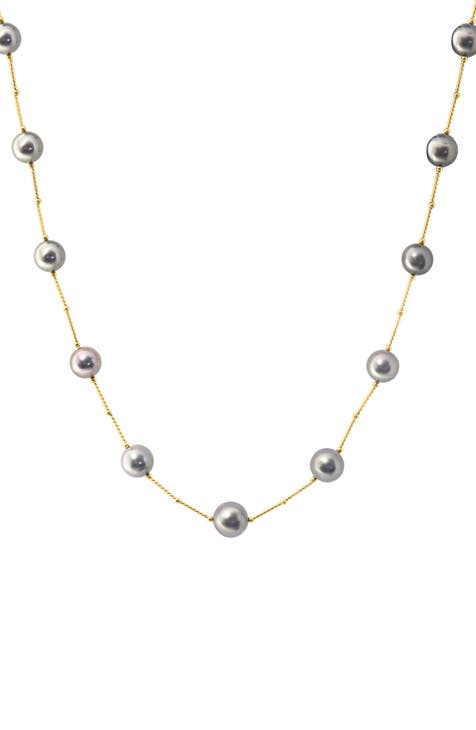 14K Gold & 9–10mm Tahitian Pearl Necklace