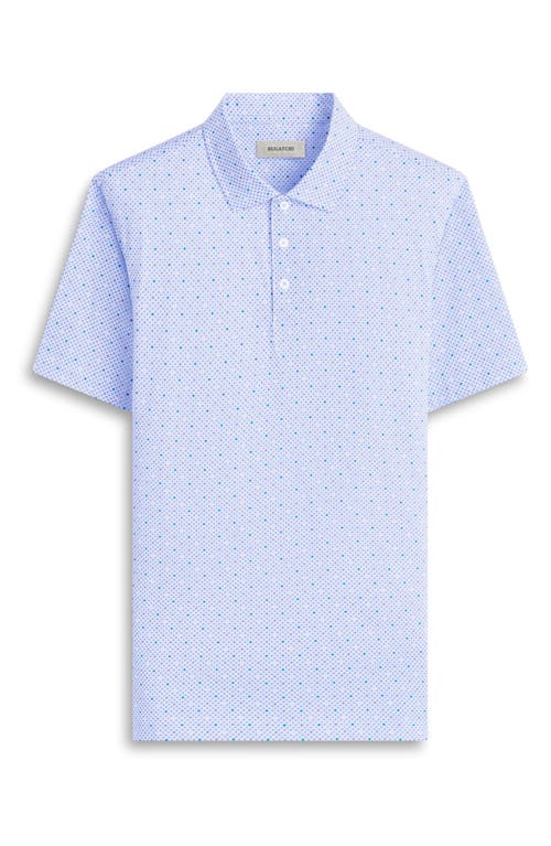 Shop Bugatchi Victor Ooohcotton® Diamond Print Polo In Air Blue