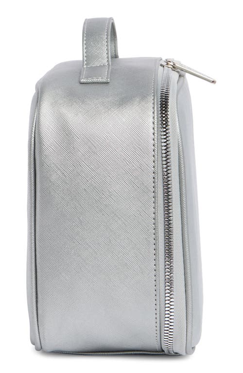 Bcbg Mirrored Train Case In Silver