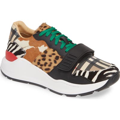 Burberry Ronnie Genuine Calf Hair Sneaker - Beige