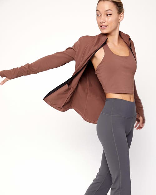 Rebody Active Gen Xyz Zip Up Cloudlux Track Jacket In Walnut