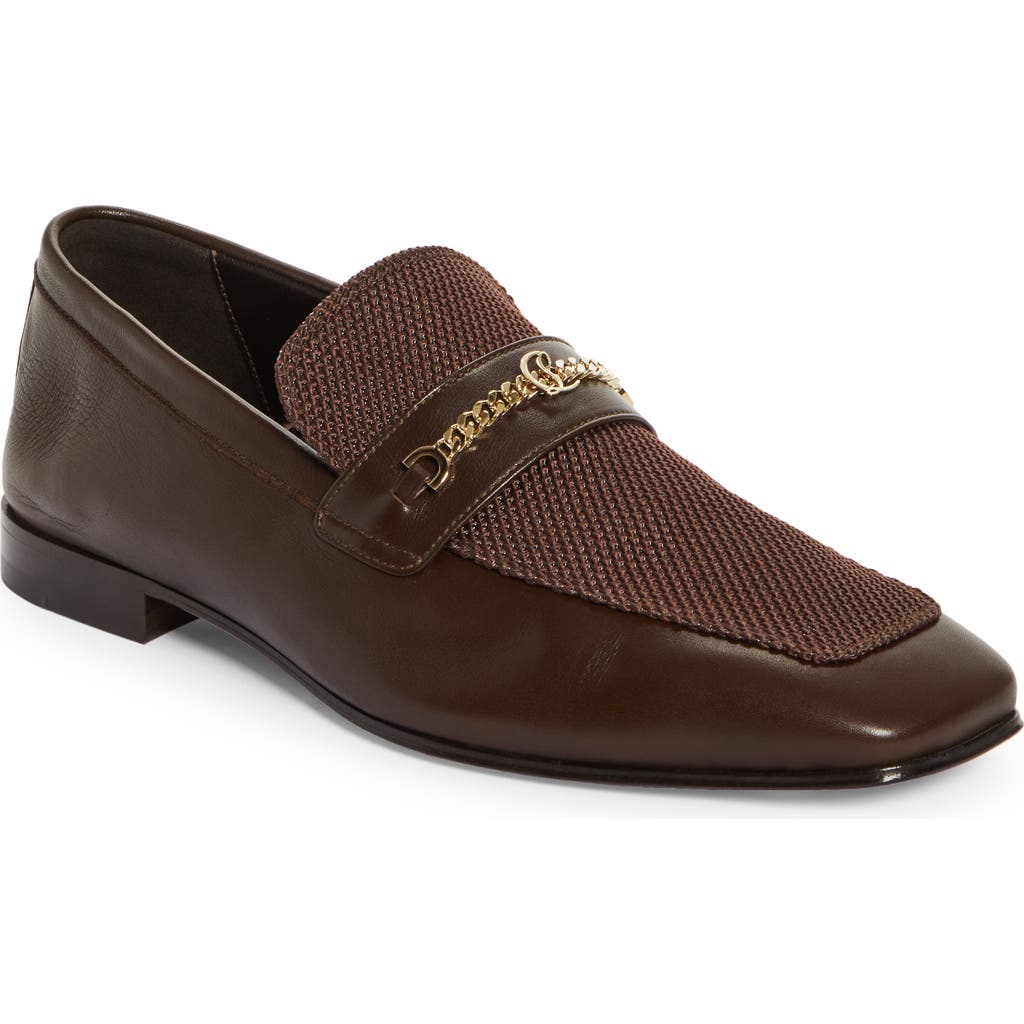 Christian Louboutin Moc Toe Leather & Nylon Loafer In Cosme