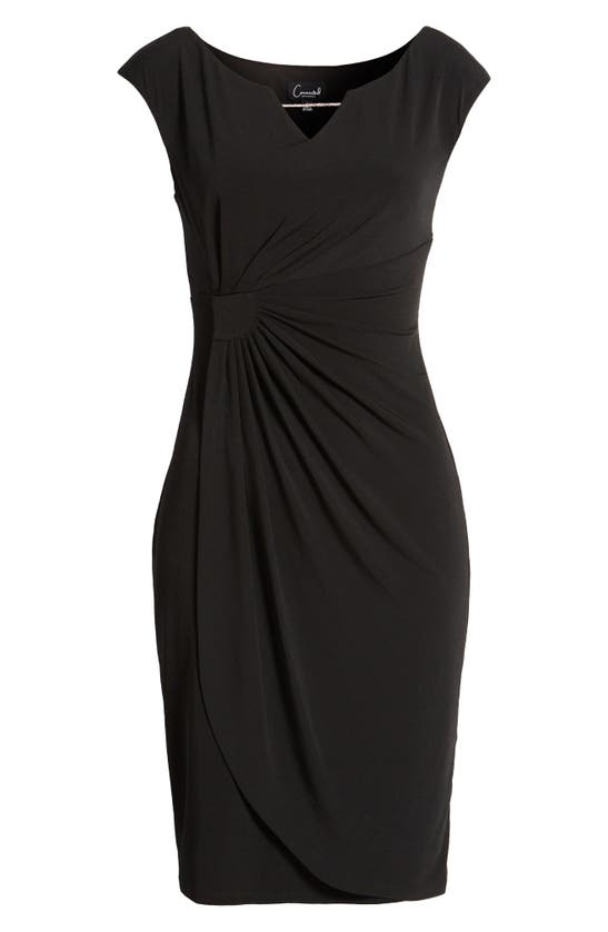 Shop Connected Apparel Ity Trim Detail Sheath Dress In Black