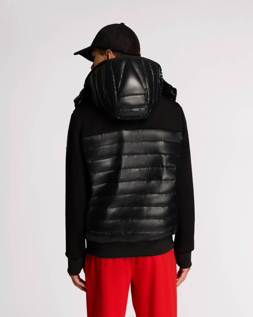 Alpenhaus Nimbus Lightweight Mixed Media Hybrid Bomber Jacket In Black