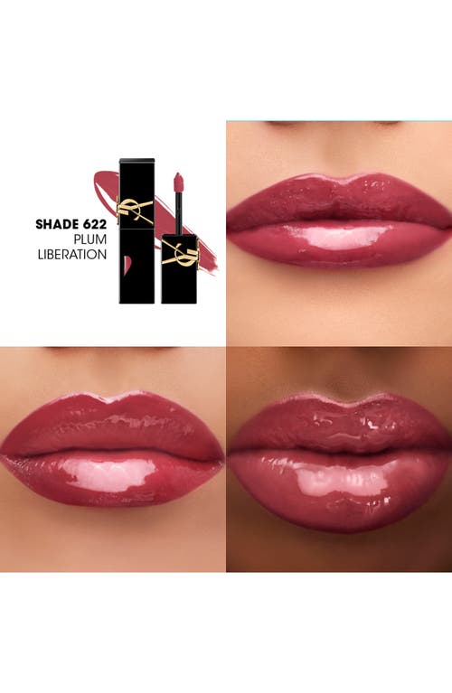 Saint Laurent Yves The Inks Vinyl Cream High Shine Lip Stain In 622 Plum Liberation
