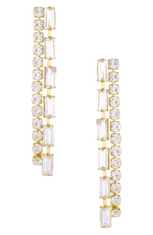 Ettika Crystal Linear Drop Earrings in Gold at Nordstrom