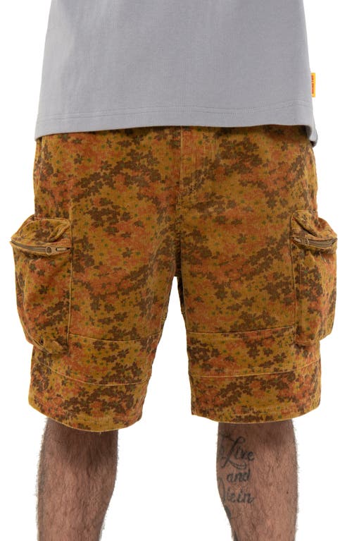 Floral Belted Corduroy Cargo Shorts