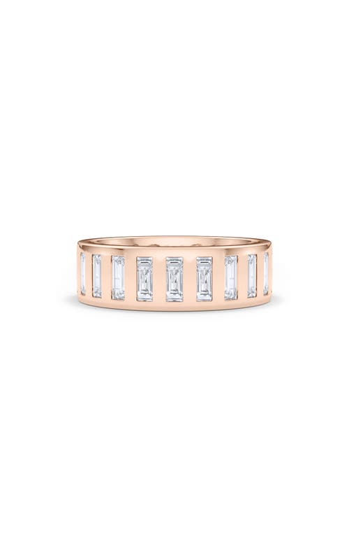 Hautecarat Baguette Lab Created Diamond Eternity Band Ring In Rose Gold