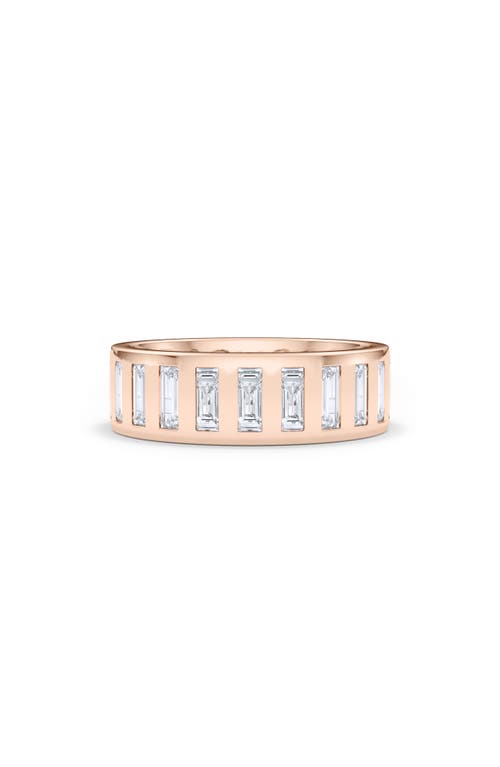 Shop Hautecarat Baguette Lab Created Diamond Eternity Band Ring In Rose Gold