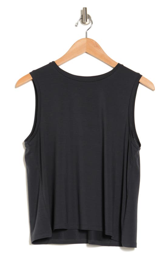 Eileen Fisher Crewneck Short Tank In Graphite