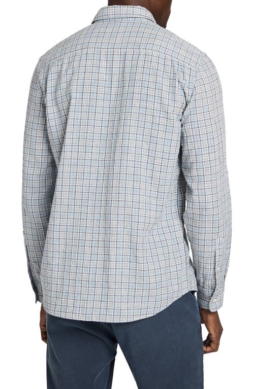 Faherty Sunwashed Chambray Button-up Shirt In Silver Falls Plaid