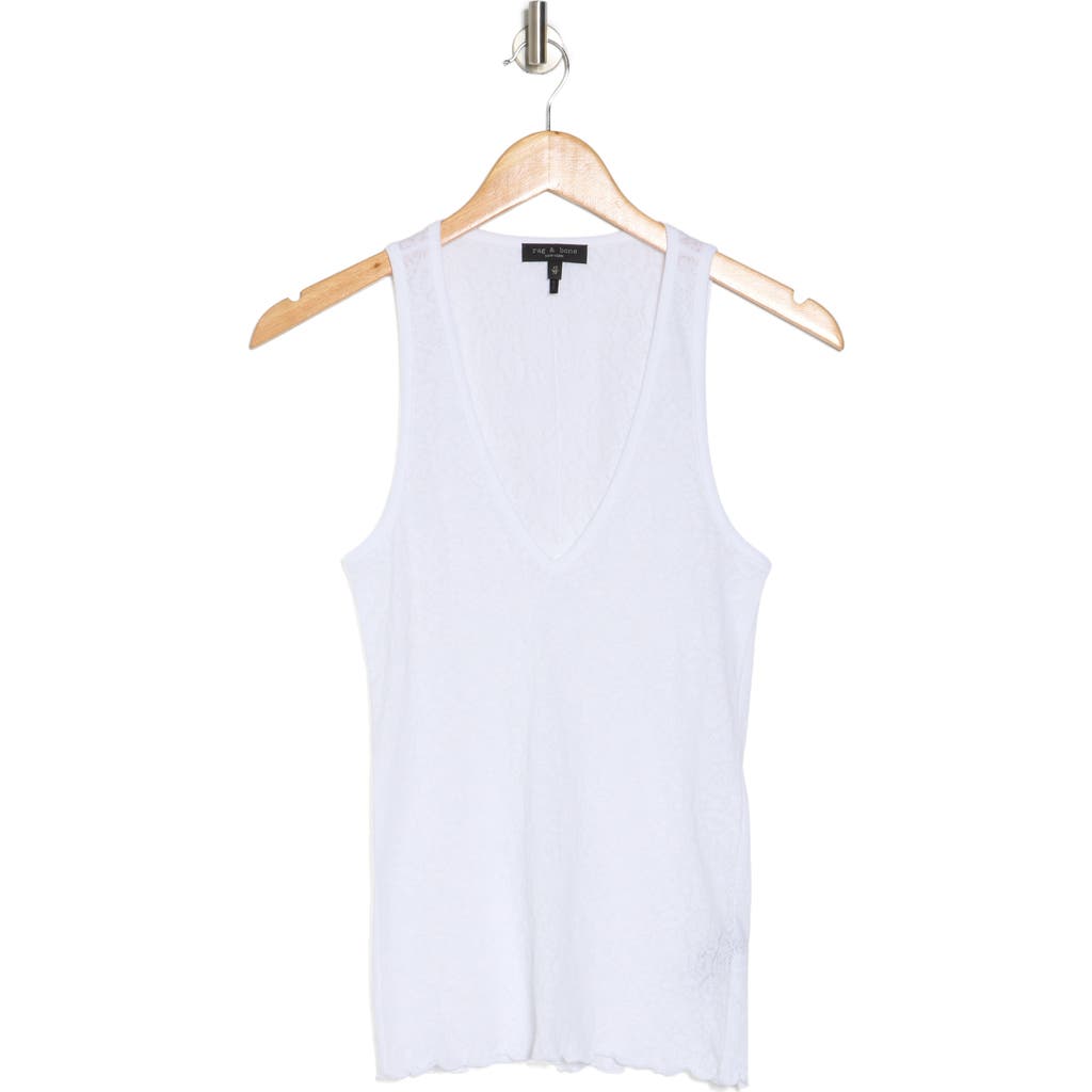 Rag & Bone Gemma Jacquard Knit Tank In White