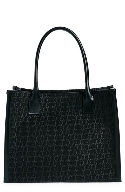 By My Side Large Jacquard Tote in Cm53 Black/Black