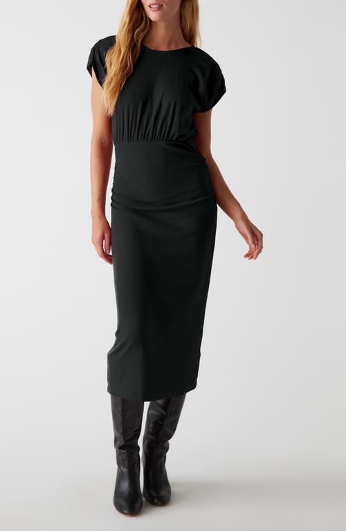 Michael Stars Pippa Empire Waist Midi Dress In Black