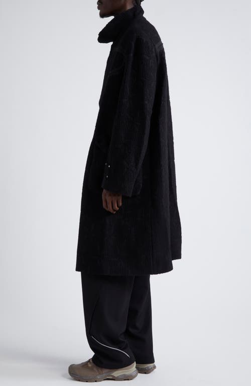 Shop Kiko Kostadinov Margutta Wool Blend Overcoat In Dusky Black/crow Black