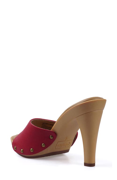 Candies Candie's Antonella Slide Sandal In Red Leather