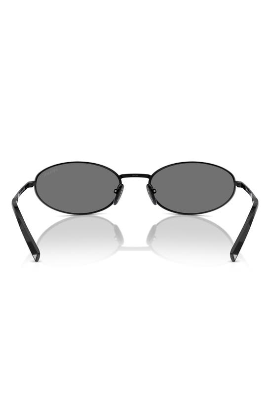 Shop Prada 59mm Oval Sunglasses In Black