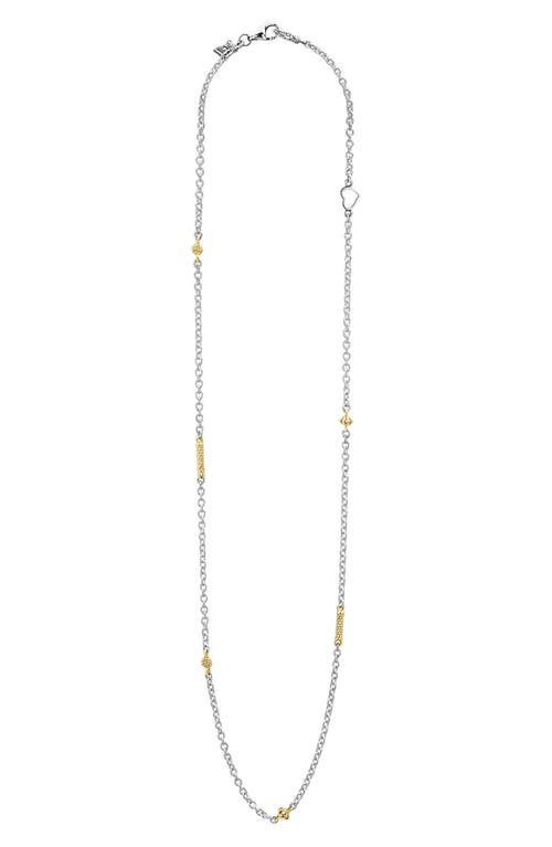 Lagos 'caviar Icon' Chain Necklace In Silver/gold