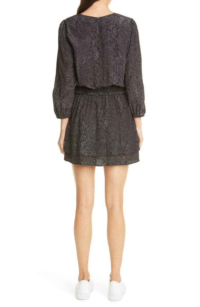 Rails Inez Long Sleeve Snakeprint Minidress, Alternate, color, 