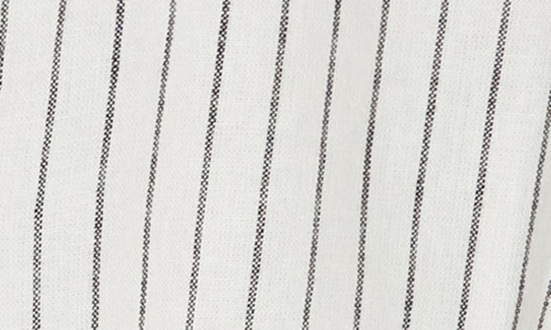 Shop Sanctuary Baja Stripe Short Sleeve Linen Blend Button-up Top In Pensacola Stripe