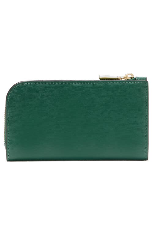 Shop Kate Spade New York Small Devin Saffiano Leather Bifold Wallet In Arugula