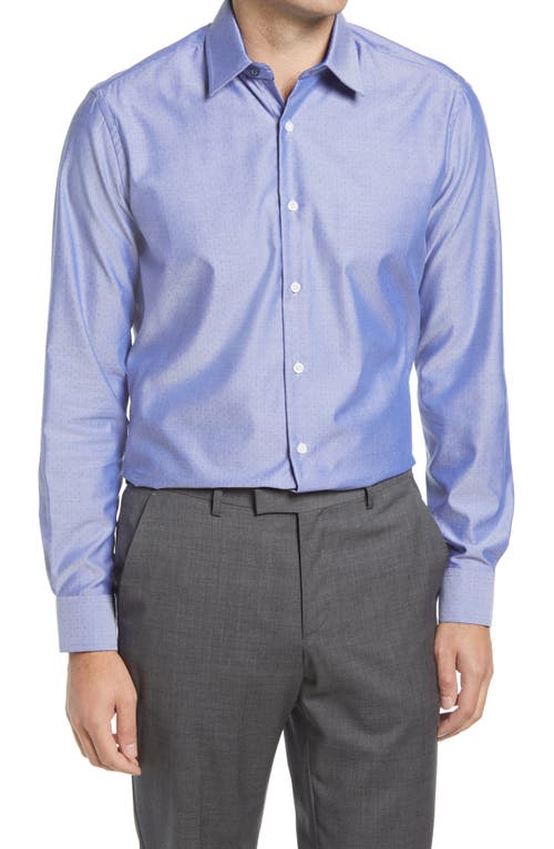 Duchamp Tailored Fit Dress Shirt in White at Nordstrom, Size 15