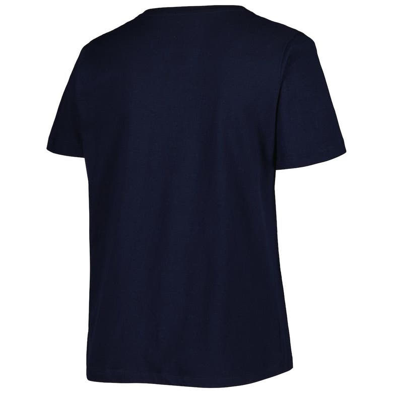 Profile Navy New York Yankees Big And Tall Contrast Short Sleeve